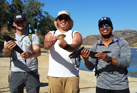 Bryce Griffin, Emmanuel Roberts, Wesley Quach Sep 17 2 cats and a Bluegill sm.jpg